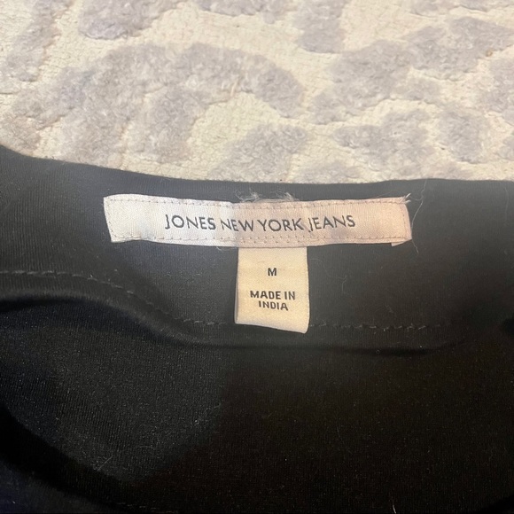 Jones New York Faux Leather Sleeve Moto Jacket - Picture 3 of 3